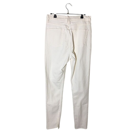 Slvr Lake Pants Women's Size 30 White Premium Denim Beatnik Cotton Blend - Picture 2 of 9